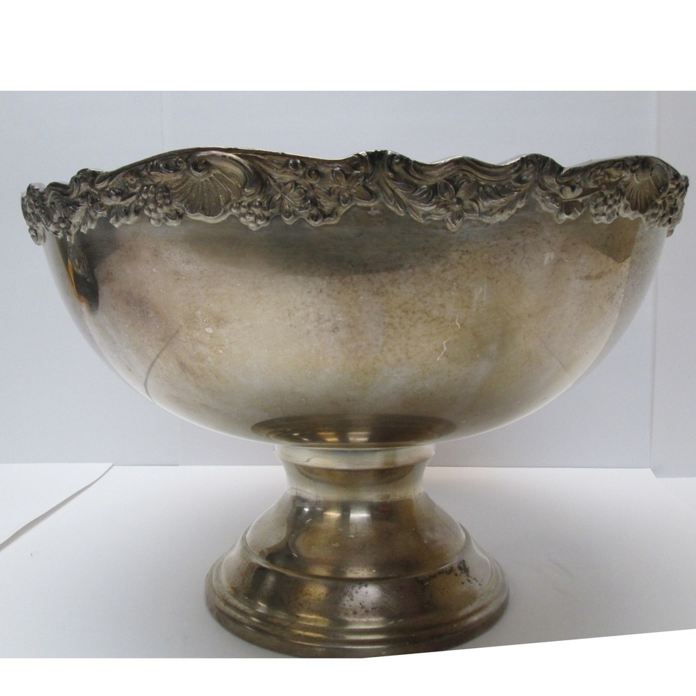 F.B. Rogers Silver Co. Punch Bowl Silverplate 1883 R B Vintage large